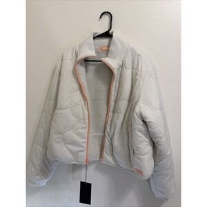 NWT Bad Birdie Women's The Cozy Jacket - White Onyx Size Large Women's Golf Soft